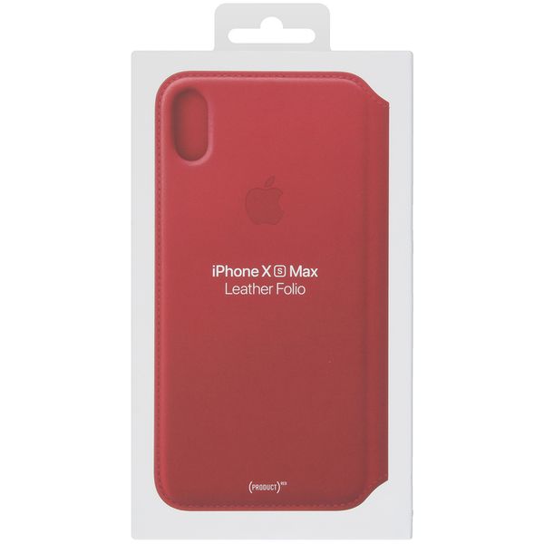 Apple Leather Folio Klapphülle Rot für das iPhone Xs Max