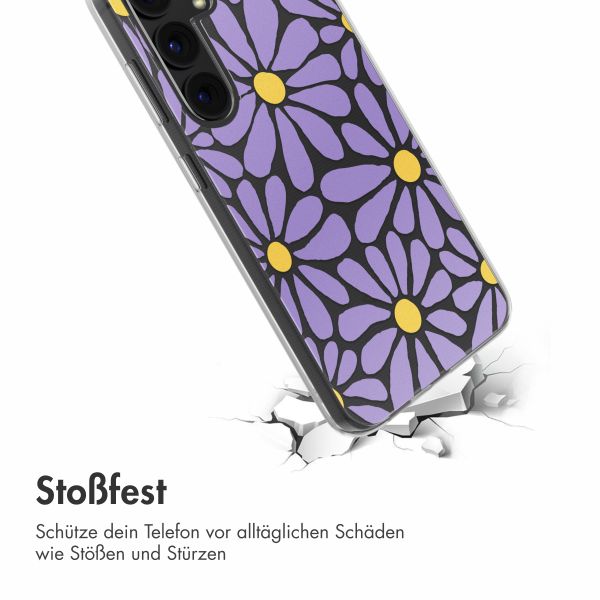 imoshion  Design Hülle für das Samsung Galaxy S24 - Tropical Violet Flowers Connect