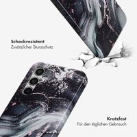 Selencia Vivid Tough Back Cover für das Samsung Galaxy A55 - Chic Marble Black