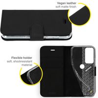 Accezz Wallet TPU Klapphülle Motorola Moto G60s - Schwarz