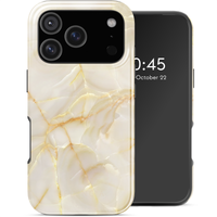 Selencia Vivid Rückabdeckung mit MagSafe Apple iPhone 17 Pro - Golden Beige Marble