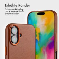 Accezz 2-in-1 Klapphülle aus Leder mit MagSafe Apple iPhone 16 - Sienna Brown