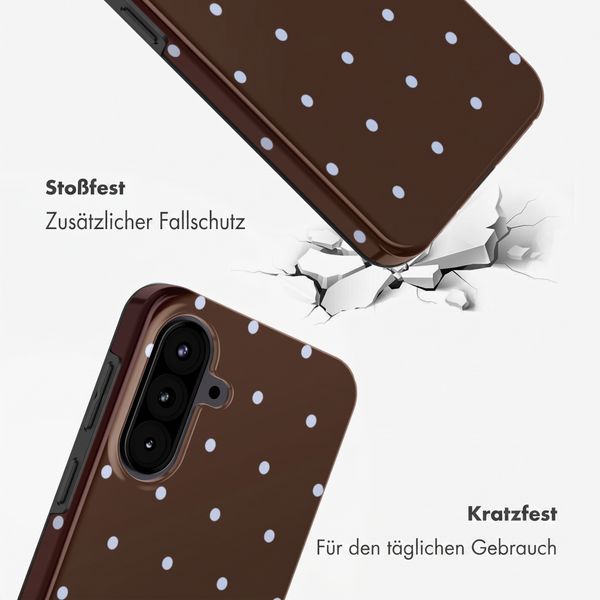 Selencia Vivid Back Cover Samsung Galaxy A57 (5G) - Happy Dots Chocolate
