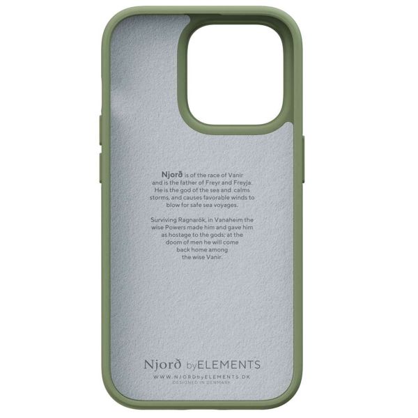 Njorð Collections Wildleder Comfort+ Case für das iPhone 14 Pro - Olive