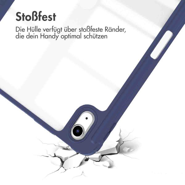 imoshion Trifold Hardcase Klapphülle Apple iPad 11 (2025) 11 Zoll A16 / iPad 10 (2022) 10.9 Zoll - Dunkelblau