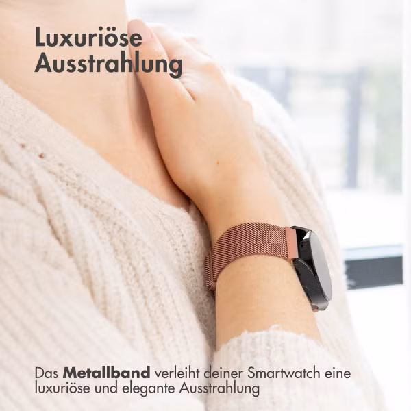 imoshion Magnetisches Milanaise Armband -   Universelle 18 mm Anschluss - Rosé gold