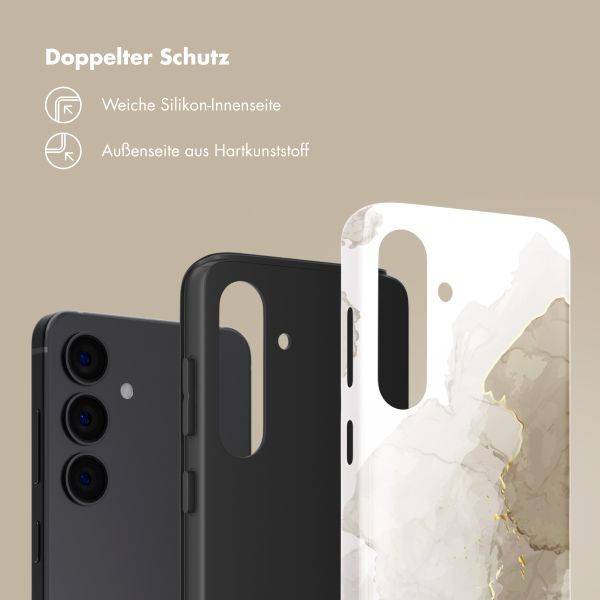 Selencia Vivid Back Cover Samsung Galaxy S24 - Marble Light Brown