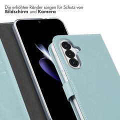 Selencia Echtleder Klapphülle Samsung Galaxy A36 / A56 - Air Blue