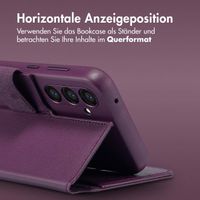 Accezz 2-in-1 Klapphülle aus Leder mit MagSafe für das Samsung Galaxy S24 Plus - Heath Purple