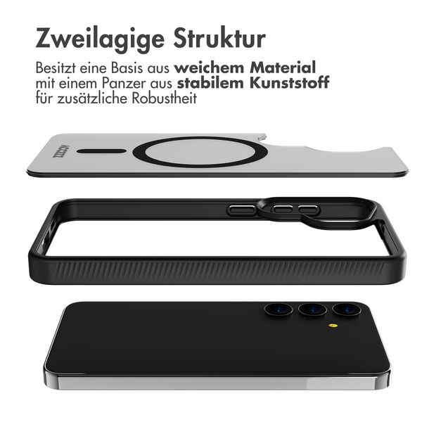 Accezz Rugged Frosted Back Cover mit MagSafe Samsung Galaxy S24 Plus - Schwarz