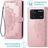 imoshion Mandala Klapphülle für das Xiaomi Poco M4 Pro 5G - Rose Gold