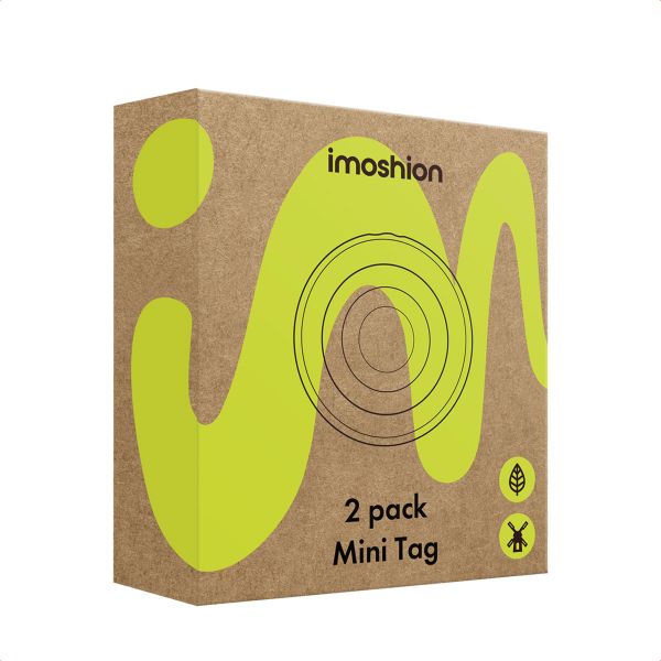 imoshion Mini Tag - Bluetooth-Tracker für iOS - 2 pack - Schwarz