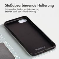 imoshion Design Klapphülle Apple iPhone SE (2022 / 2020) / 8 / 7 / 6(s) - Smoke Green Flowers