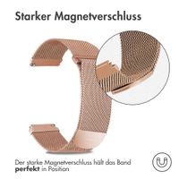 imoshion Magnetisches Milanaise Armband -   Universelle 22 mm Anschluss - Größe M - Rosé gold