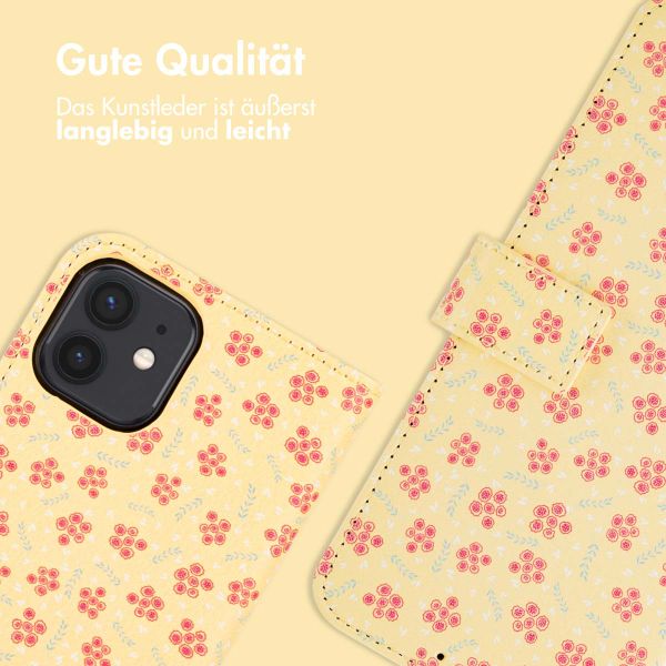 imoshion Design Klapphülle iPhone 12 (Pro) - Sunny Yellow Petite Flowers