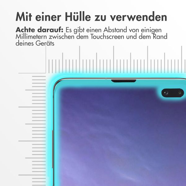 Accezz Full Cover Screen Protector aus gehärtetem Glas Samsung Galaxy S10 Plus