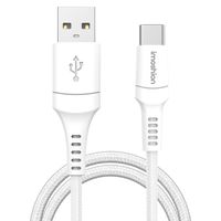 imoshion Braided USB-C-zu-USB-A Kabel - 2 Meter - Weiß