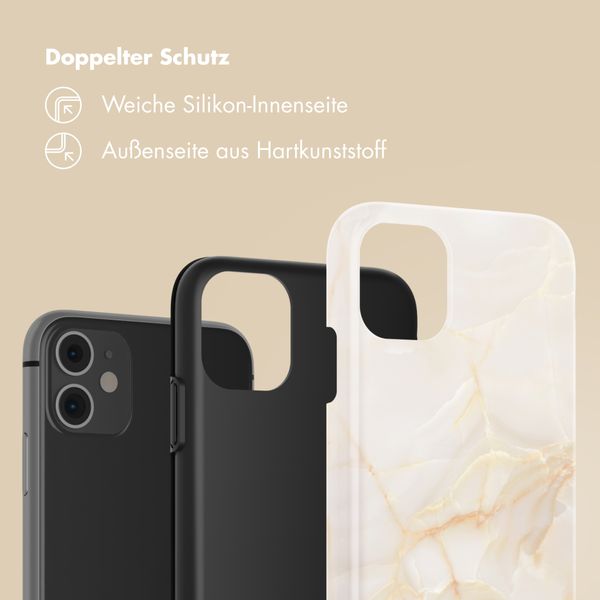 Selencia Vivid Back Cover Apple iPhone 11 - Golden Beige Marble