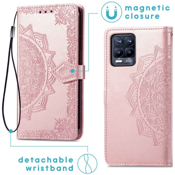 imoshion Mandala Klapphülle für das Realme 8 (Pro) - Rose Gold