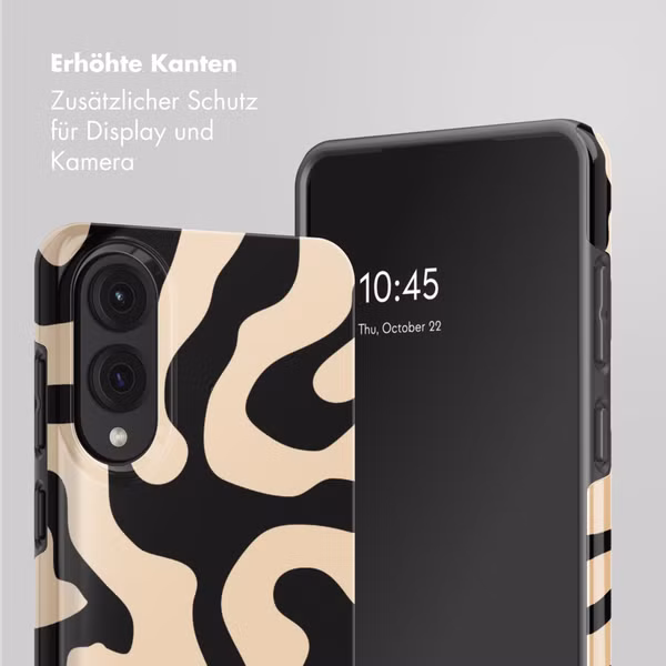 Selencia Vivid Back Cover Samsung Galaxy S25 Edge - Art Wave Black