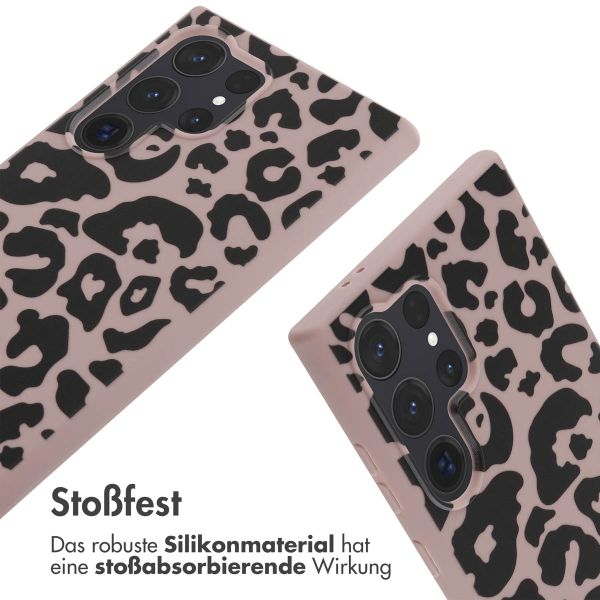 imoshion SilikonHülle design mit Band Samsung Galaxy S24 Ultra - Animal Pink
