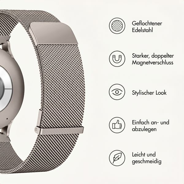 imoshion Mailändische Magnetarmband -   Universelle 20 mm Anschluss - Starlight