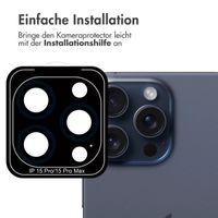 imoshion 2er-Pack Objektivschutz für Kamera für das Apple iPhone 15 Pro / 15 Pro Max - Blue Titanium