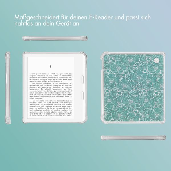 imoshion Design Clear Backcover Kobo Libra Colour - Botanica