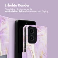 imoshion Design Klapphülle Motorola Moto G34 - Purple Marble