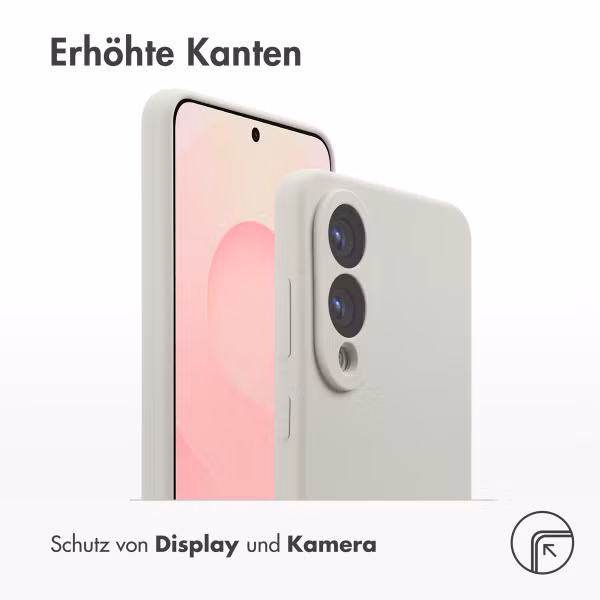 Accezz Liquid Silikoncase mit MagSafe Samsung Galaxy S25 Edge - Stone