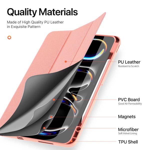 Dux Ducis Domo Klapphülle Apple iPad Pro 13 (2025) M5 / (2024) M4 - Rosa
