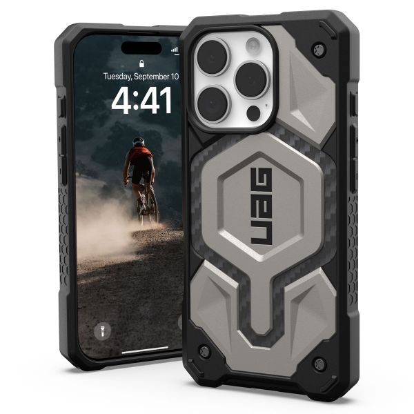 UAG Monarch Pro Backcover für das iPhone 16 Pro - Titanium