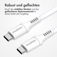 imoshion Magnetisches geflochtenes Kabel – USB-C auf USB-C – 1 Meter – Weiß