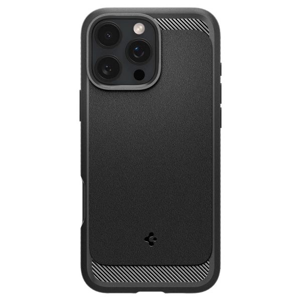 Spigen Rugged Armor Backcover MagSafe für das iPhone 16 Pro Max - Matte Black