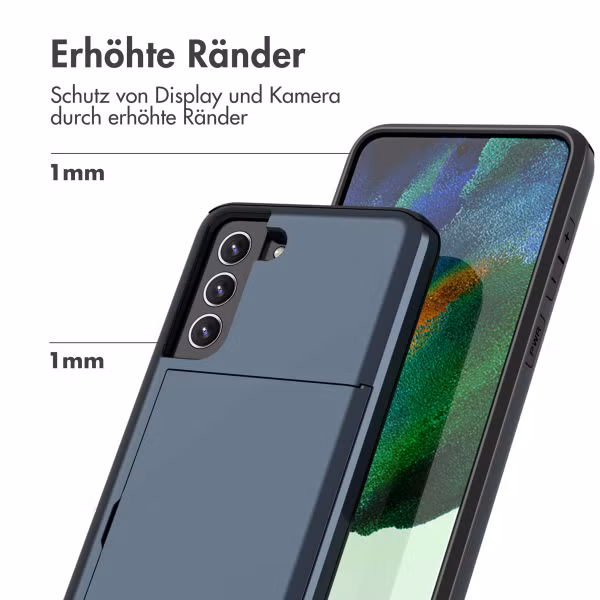 imoshion Backcover mit Kartenfach Samsung Galaxy S21 FE - Dunkelblau