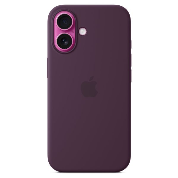 Apple Silikon-Case MagSafe für das iPhone 16 - Plum