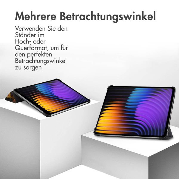 imoshion Design Trifold Klaphülle Xiaomi Pad 7 / 7 Pro - Black Marble