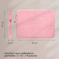 Selencia Cord Laptop Hülle 13-14 Zoll - Laptop Sleeve - Soft Blush