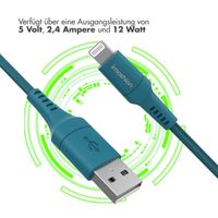 imoshion ﻿Lightning- auf USB-Kabel – nicht MFi-zertifiziert – Geflochtenes Gewebe – 1 m – Dunkelblau