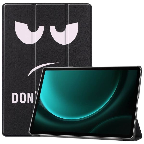 imoshion Design Trifold Klapphülle für das Samsung Tab S10 Plus / Tab S9 Plus / Tab S9 FE Plus - Don't touch