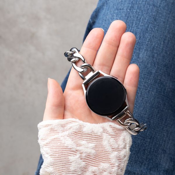 Selencia Chain Armband -   Universelle 20 mm Anschluss - Silber