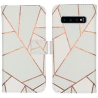 imoshion Design TPU Klapphülle Samsung Galaxy S10 - White Graphic
