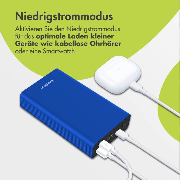 imoshion Ultra Series Aluminium | Powerbank 20.000 mAh - Schnellladen bis 33W - Cobalt Blue