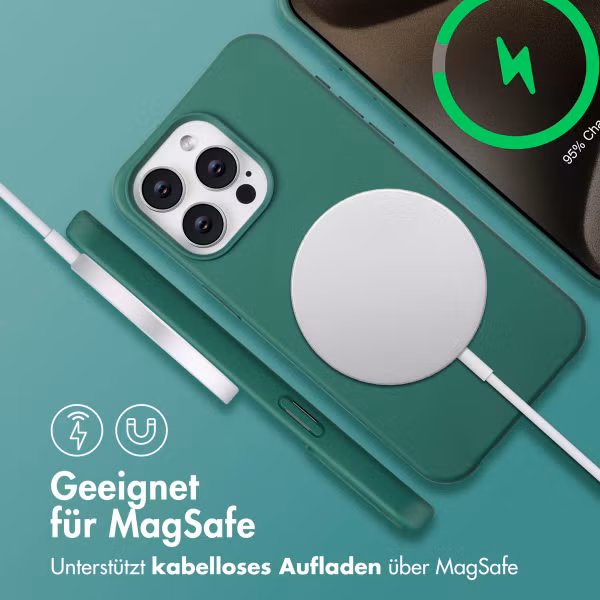 imoshion Color Backcover mit abnehmbarem Handykette und MagSafe Apple iPhone 15 Pro Max - Dunkelgrün