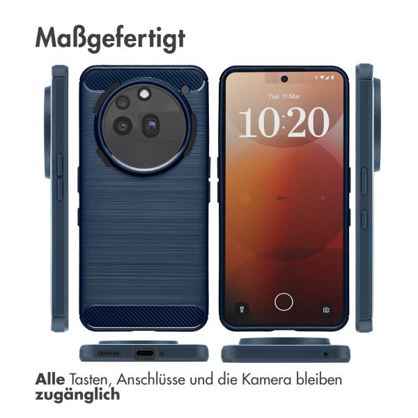 imoshion Brushed Back Cover Nothing Phone (3a) Pro - Dunkelblau