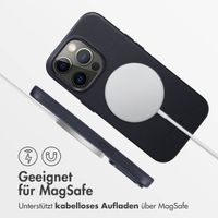 Accezz MagSafe Leather Backcover für das iPhone 14 Pro - Onyx Black