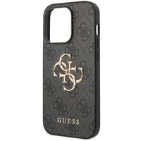 Guess 4G Metal Logo Back Cover für das iPhone 15 Pro - Grau