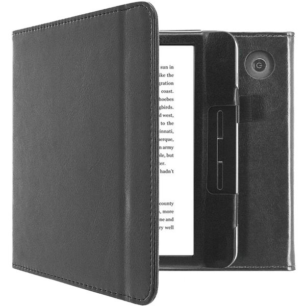 imoshion Vegan Leather Klapphülle Kobo Libra H2O - Schwarz