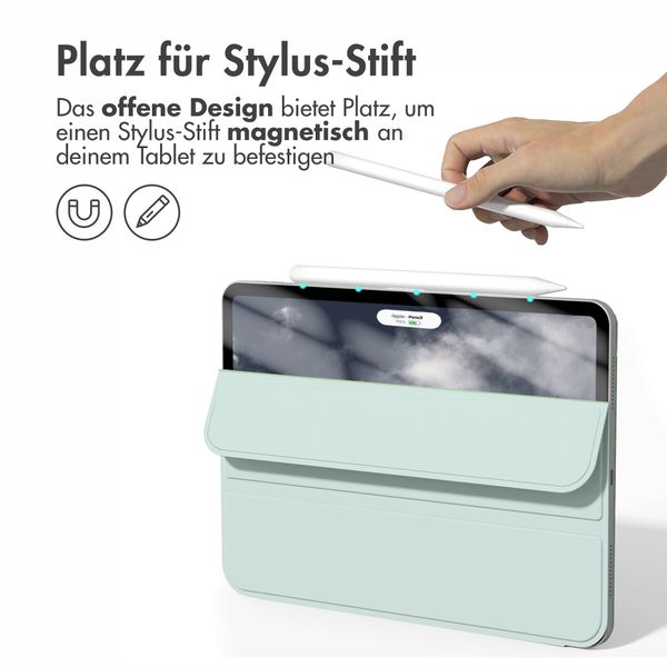 imoshion Magnetic Klapphülle Apple iPad Air 11 Zoll (2025) M3 / (2024) M2 / Air 5 (2022) / Air 4 (2020) - Hellgrün