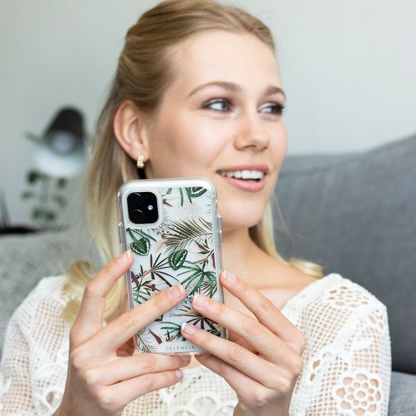 Selencia Zarya Fashion-Backcover mit zuverlässigem Schutz Apple iPhone 12 Mini - Jungle Leaves